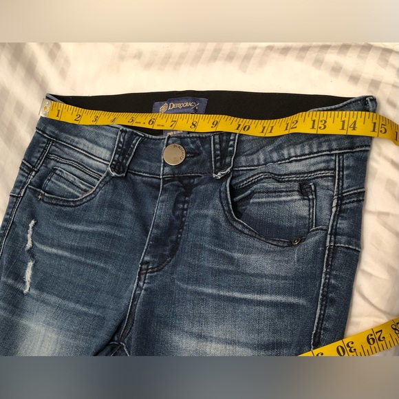Democracy Absolution Booty Lift Jegging Blue Denim Stretch Distressed Size 4 - Picture 10 of 16